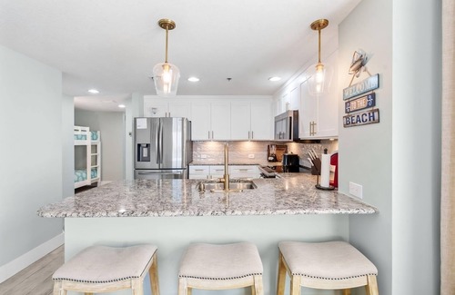 Panama City Beach Condo | Grand Panama 309! Exceptional Low Floor Corner Unit. New Rental 2025. 3Br. Views
