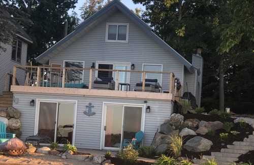 Kalkaska Cottage | Great lakefront property on Manistee Lake with recently remodeled patio area.