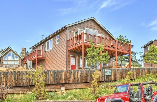 Estes Park Cabin | Great views from 2 decks, block from town, across from nature preserve, Hot Tub!