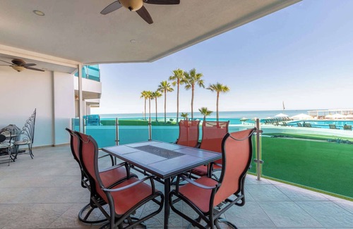 Sandy Beach Condo | Ground Floor 3 bed 3 bath Steps to Pool and Beach
