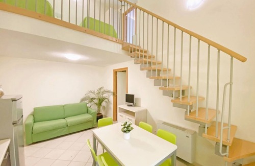 Vada Apartment | Ground floor apartment of 56 m2 composed of a living room with satellite TV, kitchenette complete with dishwasher, fridge with freezer, microwave oven.Double sofa bed, a double bedroom and bathroom.On the mezzanine floor there are two single beds oron re