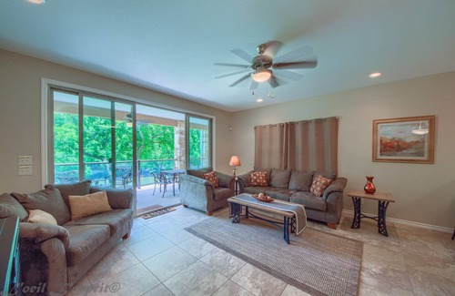 New Braunfels Condo | Guadalupe Riverfront, upscale, gated with a pool and direct river access!