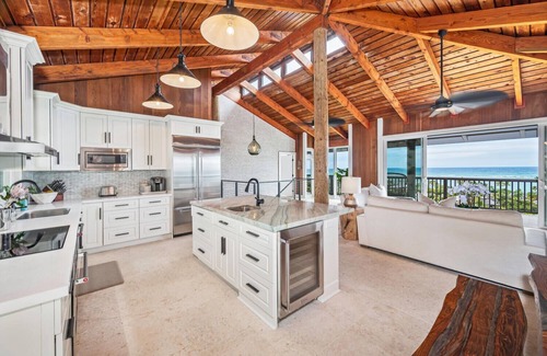 Lanikai House | Hale Lani: Mountainside Ocean View Home | Private Pool & soaking tub with a view