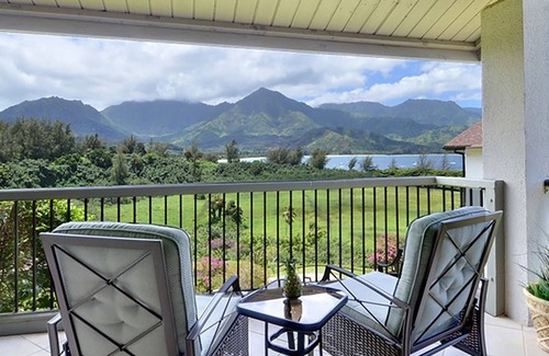 Princeville Condo | Hanalei Bay Resort 9323 By Parrish Kauai - great ocean and bay views with AC!