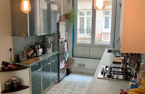 Combat Apartment | Haussmann family haven between Park Buttes Chaumont & Canal Ourcq/Paris Plage