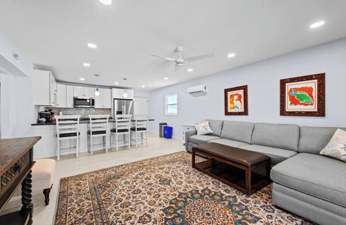 South Island Apartment | Heated Pool Home steps to the beach