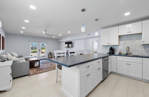 South Island Apartment | Heated Pool Home steps to the beach