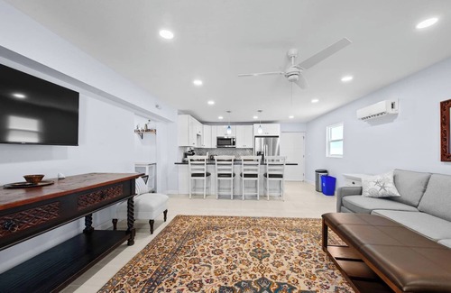 South Island Apartment | Heated Pool Home steps to the beach