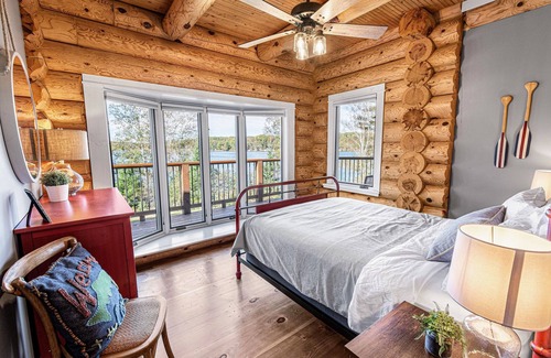Stone Lake Cabin | HEATED POOL! Private Lake Lodge - Sleeps 76+! 13,000SF, 850' Shoreline, 54 Beds!