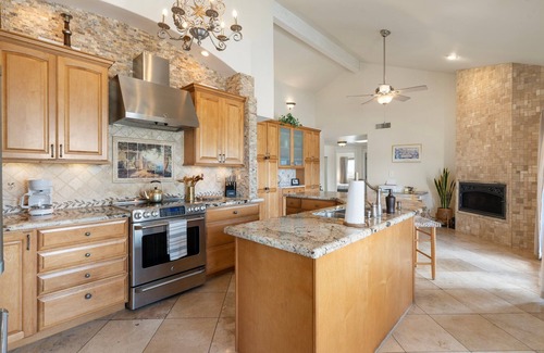 Fountain Hills House | Heated Pool, Waterslide, Mountain Views 3 Bedroom 2 Bathroom Tuscan Home