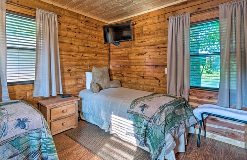 Swinging Bridge Village Cabin | Heber Springs Cabin, 400 Ft to Direct River Access