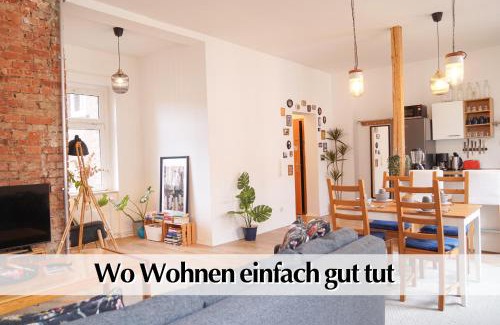 Andreasvorstadt Apartment | Helles Altbau-Loft mit Kingsize Bett, Smart-TV, etc