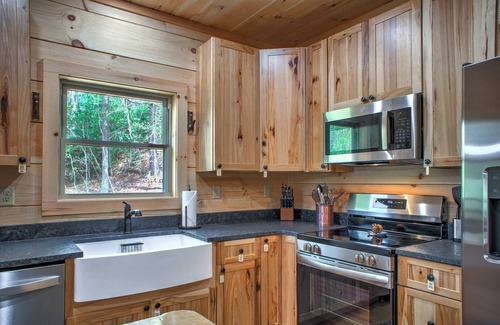 Spruce Pine House | Hemlock Creek Cabin | Spacious Cabin with Game Room, Hot Tub, Fire Pit and Trails