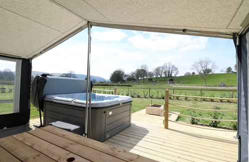 Rhayader Cottage | Heron - a glamping tents that sleeps 7 guests in 2 bedrooms