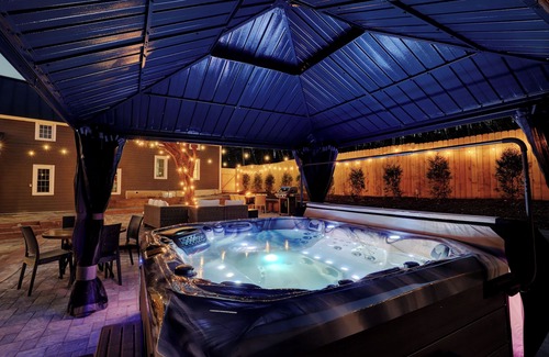 Hillsdale House | Hillsdale Retreat Farmhouse with Pool, Firepit, Hot Tub and Game Room
