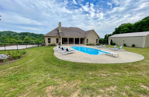 Thompson's Station House | Hilltop Estate with pool and sand volleyball court in charming Thompsons Station