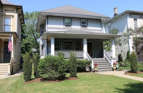 Old Irving Park House | Historic North Side house with hot tub in public transit hub near downtown