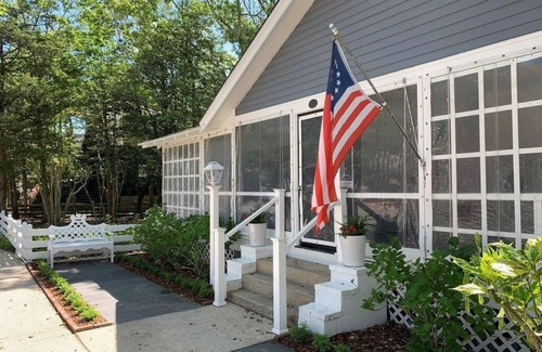 Rehoboth Beach Cabin | Historic Pines Cottage Sleeps 10 – Walk to Beach, Porch, Patio, and Charm!