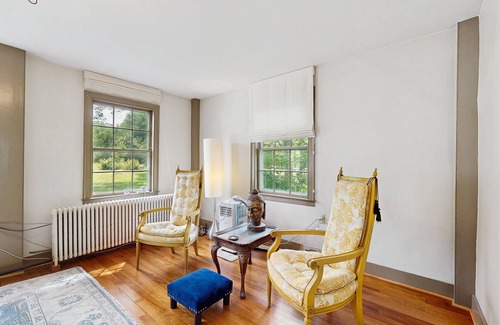 Chester House | Historic Vermont farmhouse in 100+ acres, balcony, sunroom, office, window a/c