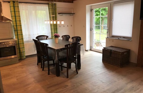 Gallin-Kuppentin House | Holiday Home 'Hobbyhof Bei Plau Am See' with Private Terrace, Private Garden and Wi-Fi