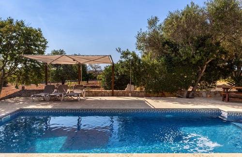 Santanyi Villa | Holiday Home Finca Es Turo with Mountain Views, Pool and Wi-Fi