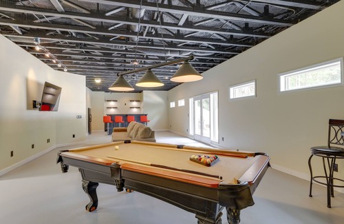 Ellenwood House | Home Theater & Game Room: Chic Abode in Ellenwood!