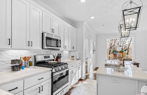 Bentonville House | Home with a fireplace, deck, washer/dryer, central AC - golf nearby