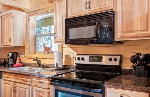 South Fork Cabin | Homey cabin near National Forest with private hot tub, deck, grill, & WiFi