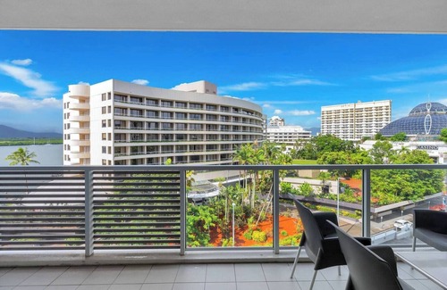 Cairns Central Business District Apartment | Horizons at Harbour Lights Tropical Poolside Flair
