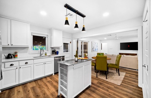 Johnson City House | Hot Tub, Fire Pit, Game Room, Block to Main St!