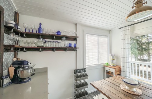 Blakeslee House | Hot tub, fire pit, lakefront, dock, pet friendly and more!