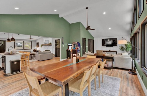 Locust Lake Village House | Hot Tub, Fire Pit, Gazebo & Arcade | Sleeps 8