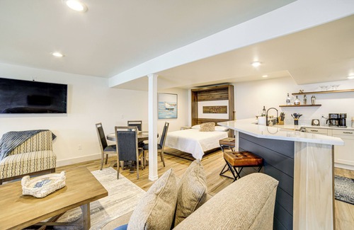 Clarklake Apartment | Hot Tub + Fireplace: Waterfront Clark Lake Apt