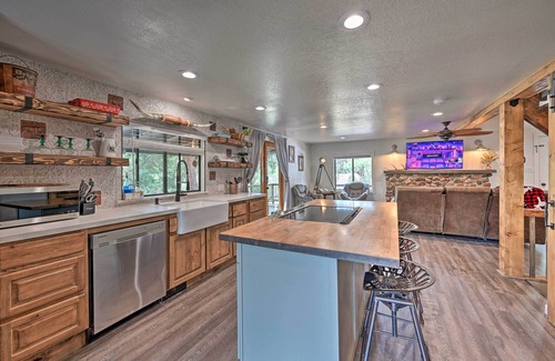 Pine Cabin | Hot Tub, Game Room: Dog-Friendly Pine Cabin!