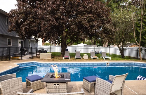 Saratoga Springs House | Hot Tub I Heated Pool Open Memorial Day I Game Room I Firepit I Close to Track
