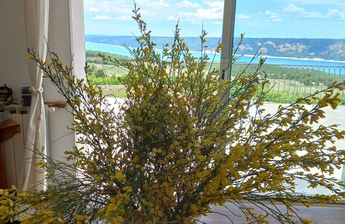 Aiguines Boat Rental | House 6 People, Gorges du Verdon with panoramic view of Lake Ste Croix