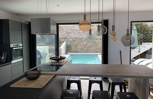 L'Ile-Rousse House | House with private pool, Rooftop roof, sea and city views