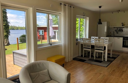 Holmsjo House | House with Wooden Terrace and Wonderful View