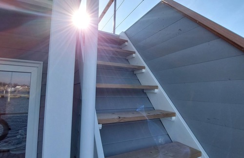 Rendbjerg Boat Rental | Houseboat Hecht with spacious roof terrace in Marina Minde/Denmark