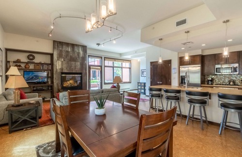 Downtown Steamboat Springs Condo | Howelsen Place B211 | Downtown Condo | Private Heated Garage | Fire Pit With Views