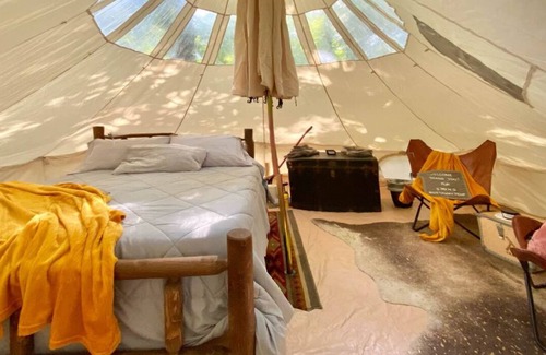 Thorn Hill RV Rental | Huge Luxury Glamping Tent Nestled in Nature