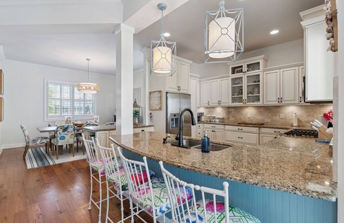 Saint Simons Island House | Hydrangea House in Gated Compass Point, sleeps 12 with a pool