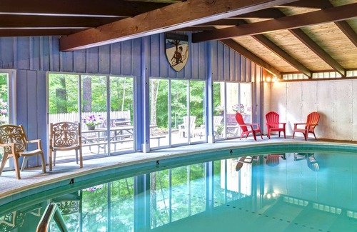 North Conway House | Imagine Floating in Our Heated INDOOR Pool then Relaxing in our Toasty Sauna Too
