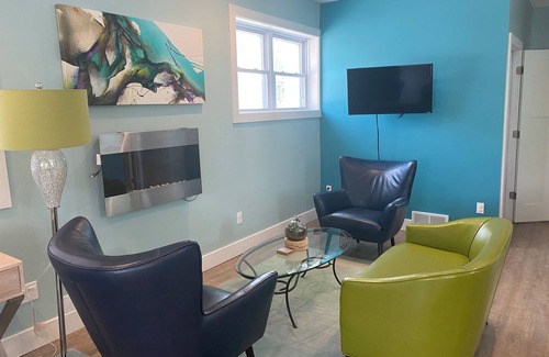 Charlevoix Apartment | In town contemp , artsy hideaway—walk to 2 lakes and everything else!