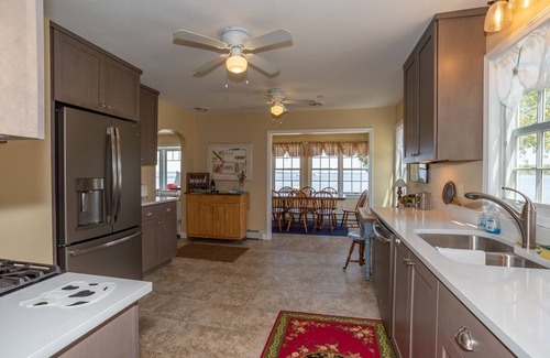 Fish Creek House | In town, on the water, dock, sleeps 12, brand new construction!