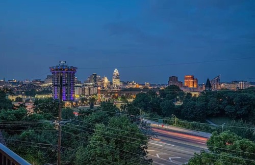 Covington House | Incredible Cincy City View Home - Rooftop Balcony! Plenty of Parking