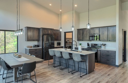 Sturgis Cabin | Incredible Views from Multi-Level Deck, Paved Roads, Hot Tub, Spacious Home!