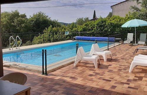 Chauzon House | Independent quiet cottage with heated pool in southern Ardèche 6/7 persons