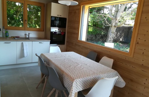 Saint-Paul-en-Chablais Ski Chalet | Individual chalet "la Chaumière", new in 2018. very comfortable, wooded garden