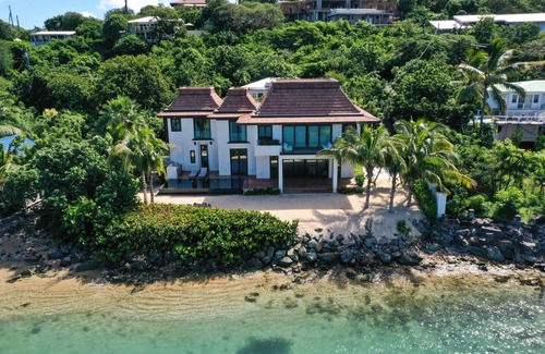 Great Cruz Bay Villa | Indo House St. John : Stunning Modern Indonesian Waterfront Villa